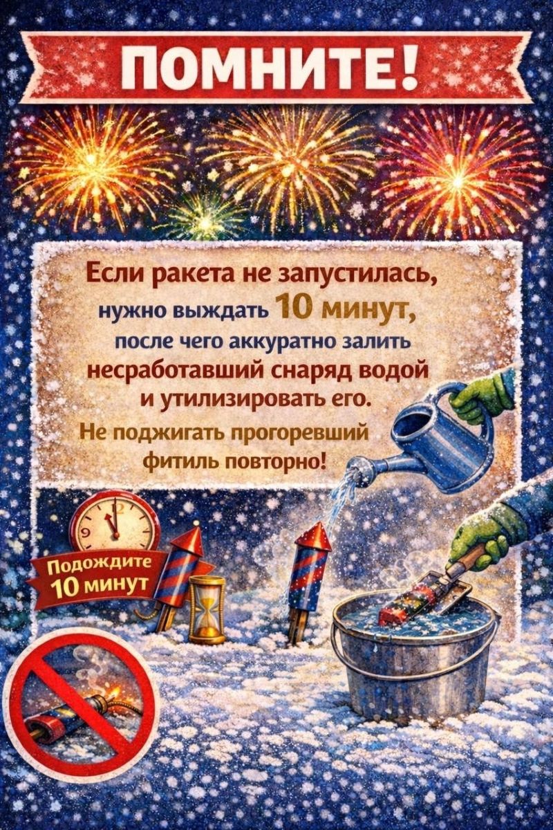 Фейерверки, салюты, петарды, хлопушки и бенгальские огни - могут представлять опасность!